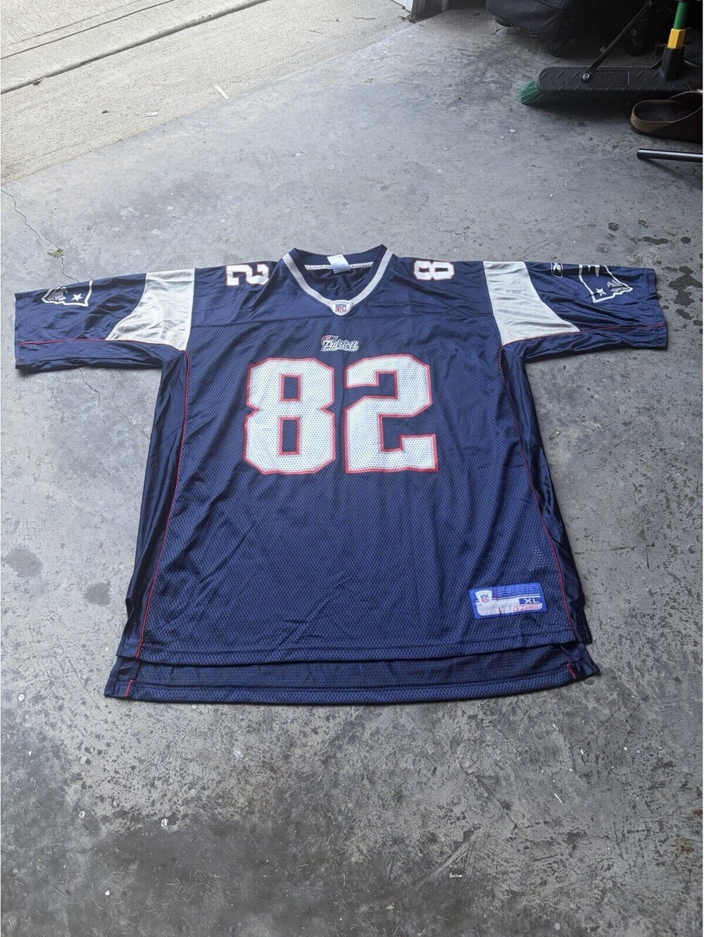 Vintage Reebok New England Patriots Daniel Graham 82 NFL Football Jersey Navy